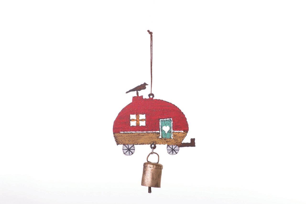 Camper wind chime trailer bell lodge KOA souvenir garden USA