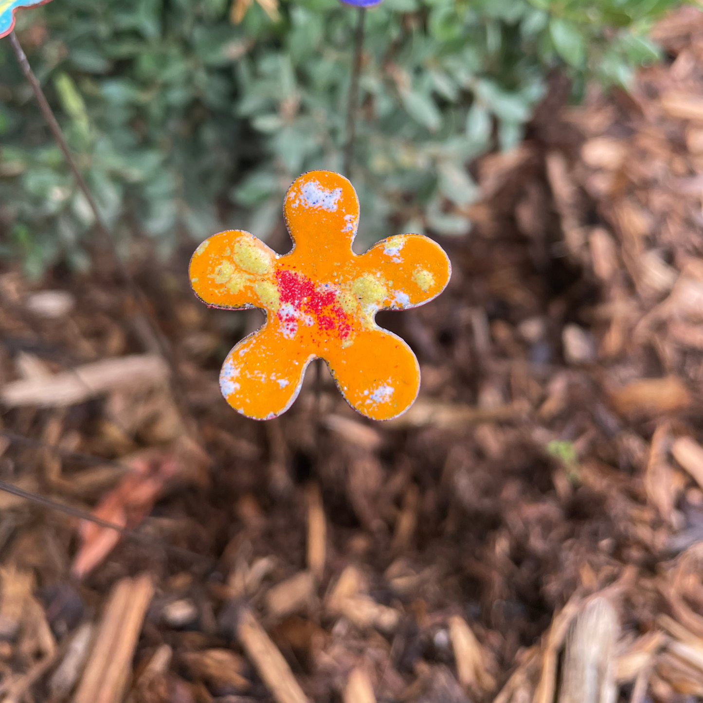 Small Copper Enamel Flower - gonepottynz