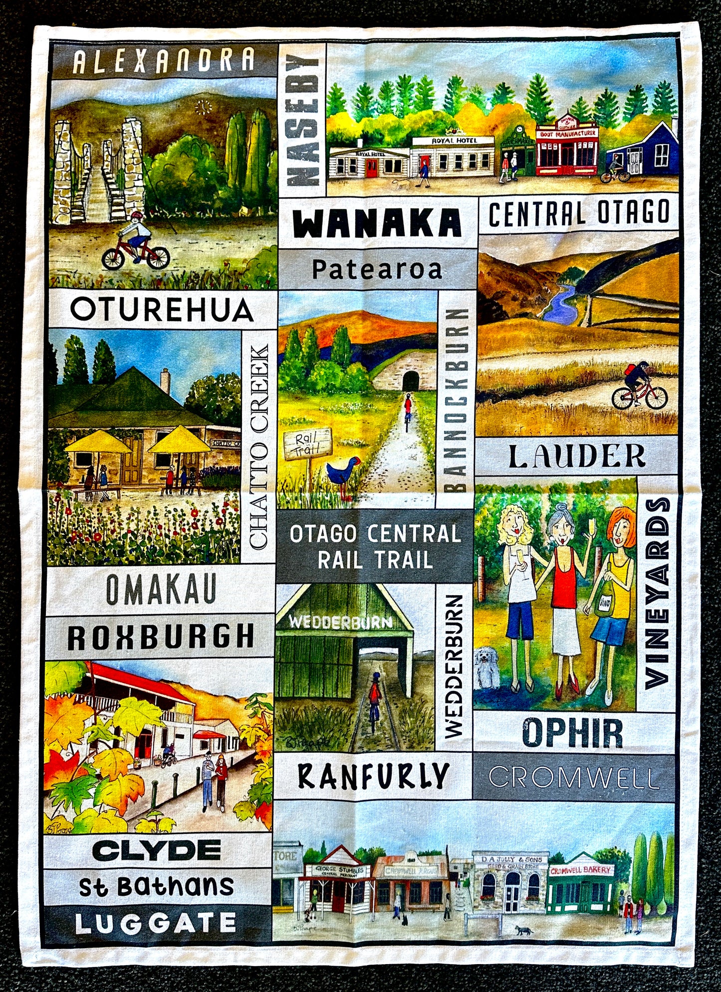 Central Otago Tea towel - gonepottynz
