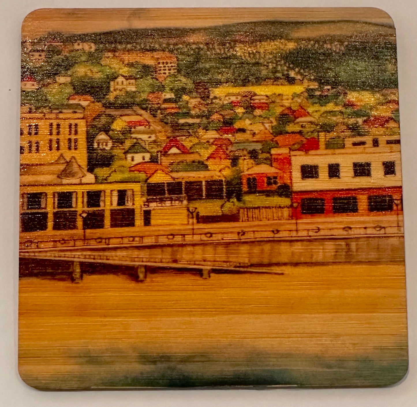 Bamboo Coaster | Tractor | Bridget Paape - gonepottynz