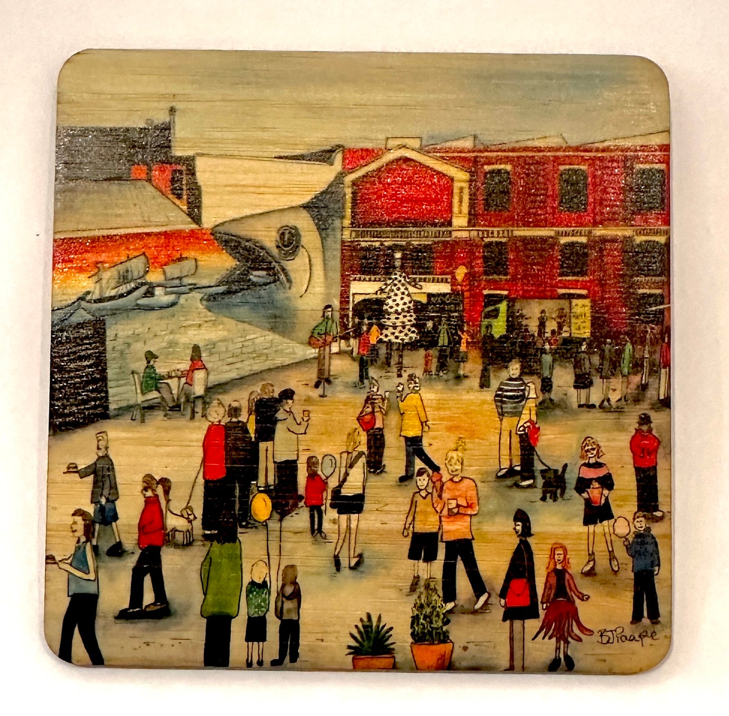 Bamboo Coaster | Tractor | Bridget Paape - gonepottynz