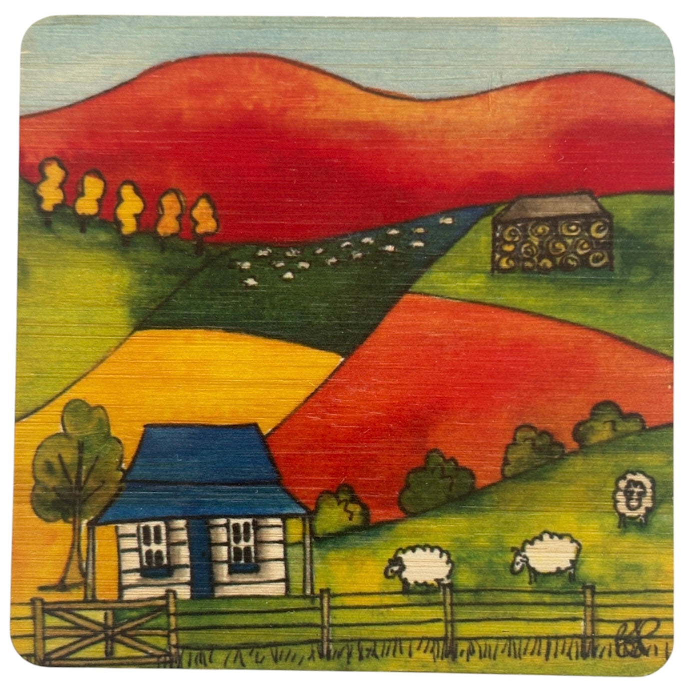 Bamboo Coaster | Southland Farmland | Bridget Paape