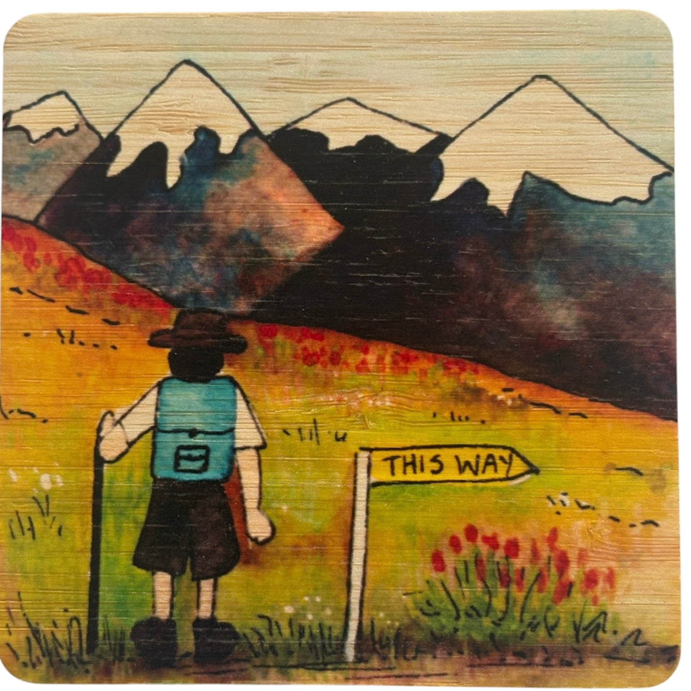 Tramping bamboo coaster