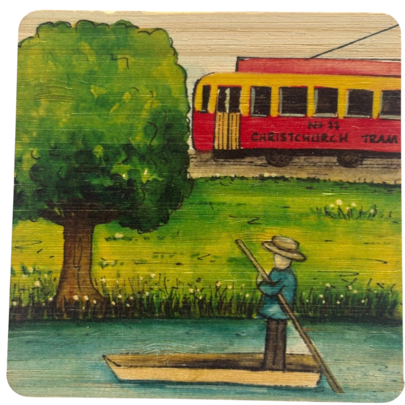 Christchurch bamboo coaster
