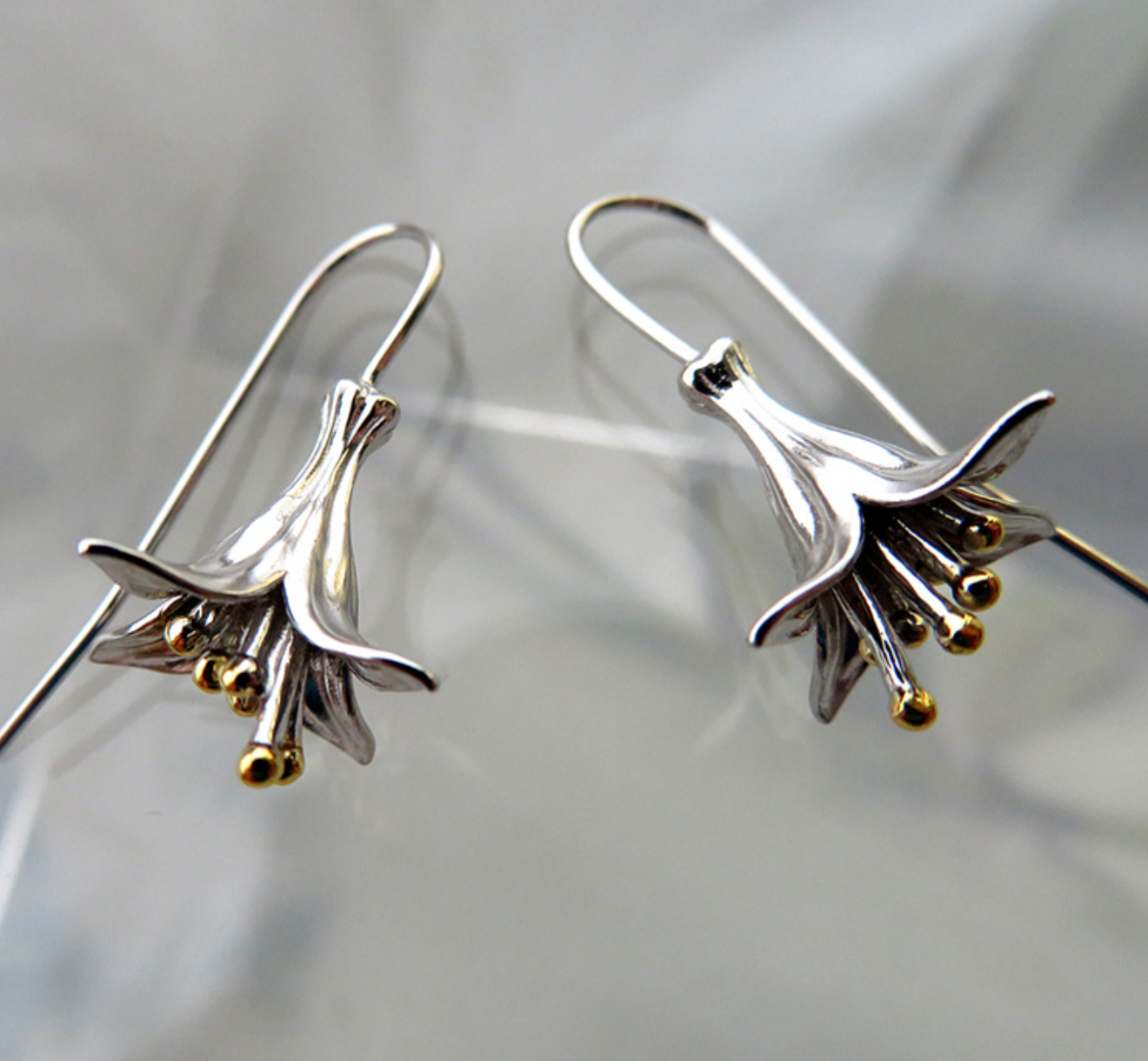 NZ Tree Fushia sterling silver drops - gonepottynz