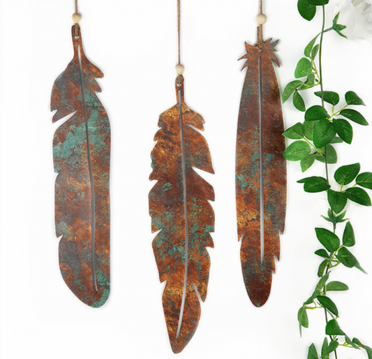 Printed Feathers Set of 3 - gonepottynz
