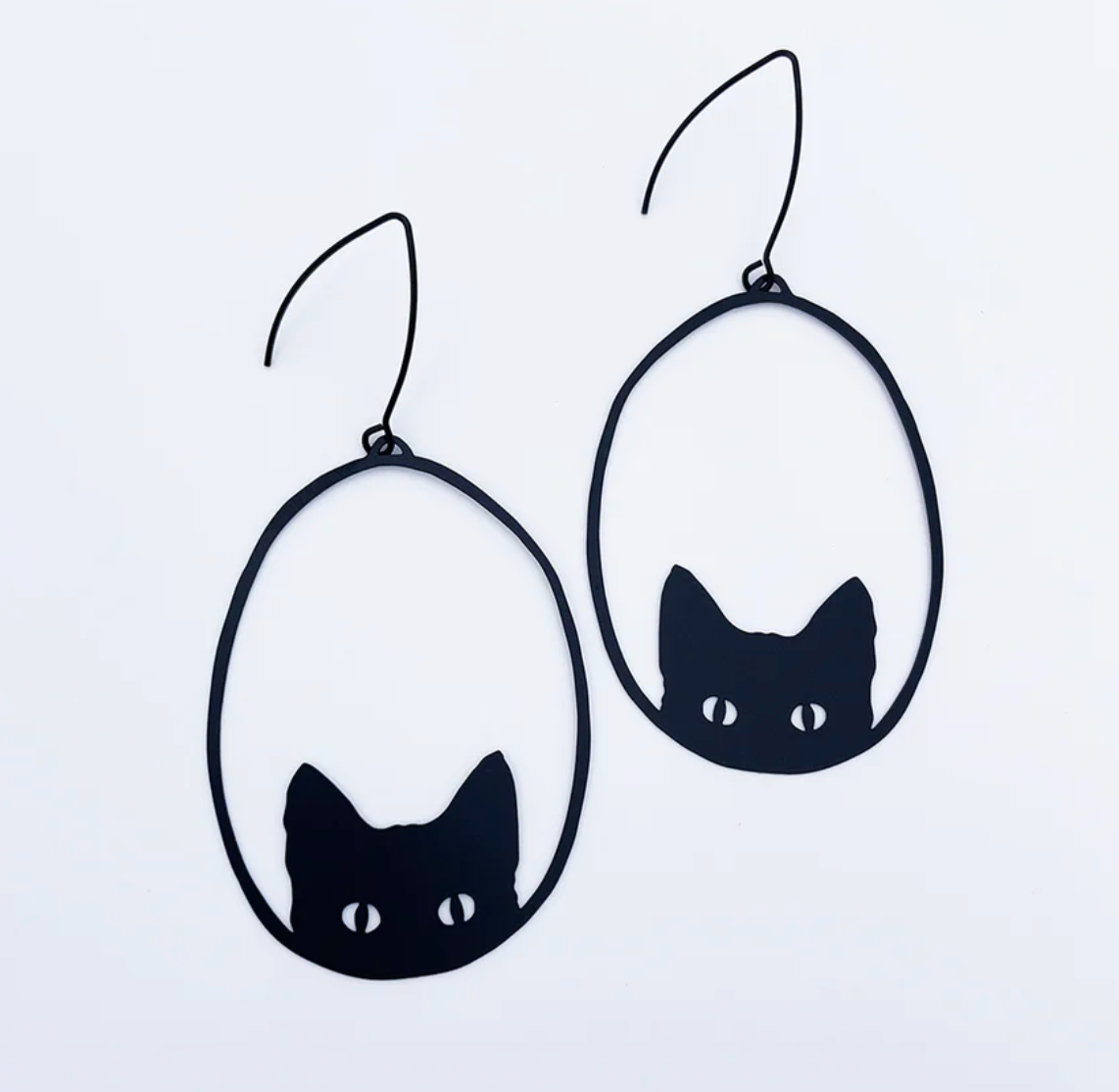 Black Cat Earrings