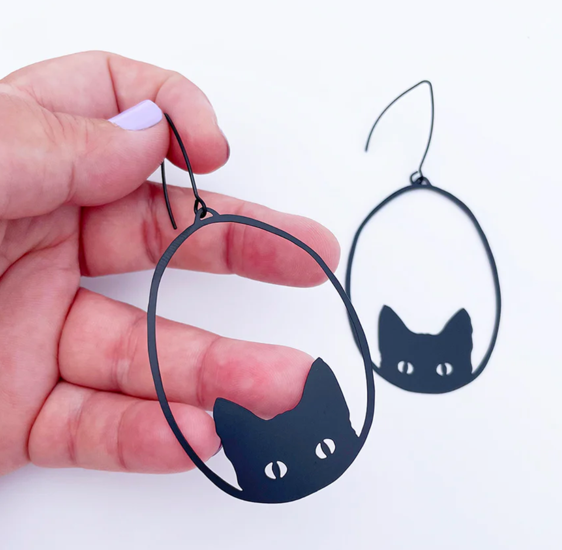 Black Cat Earrings
