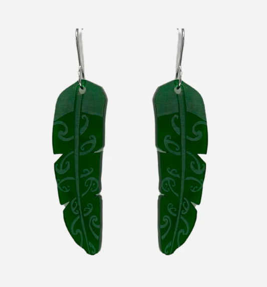 Earrings- Te Raukura large - gonepottynz