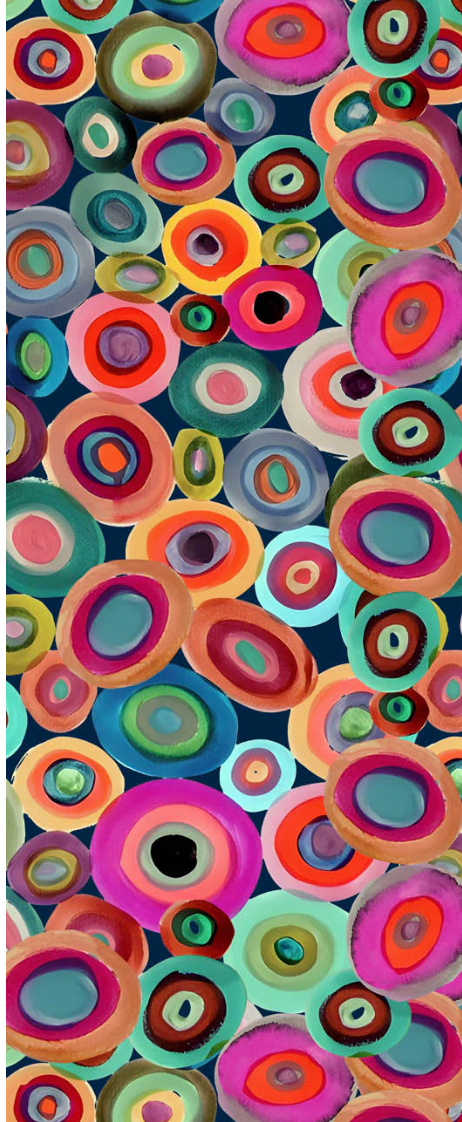 Concentric Circle Pure Silk Designer Scarf