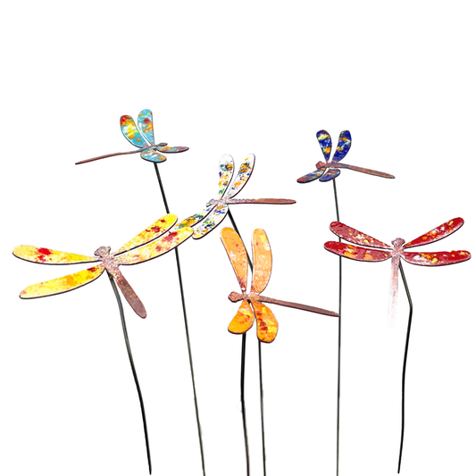 Small Copper Enamel Dragonflies - gonepottynz