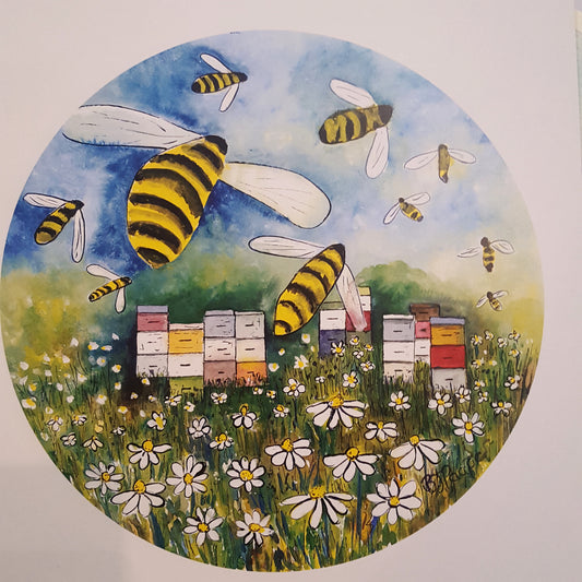 Art Print | Busy bees | Bridget Paape - gonepottynz