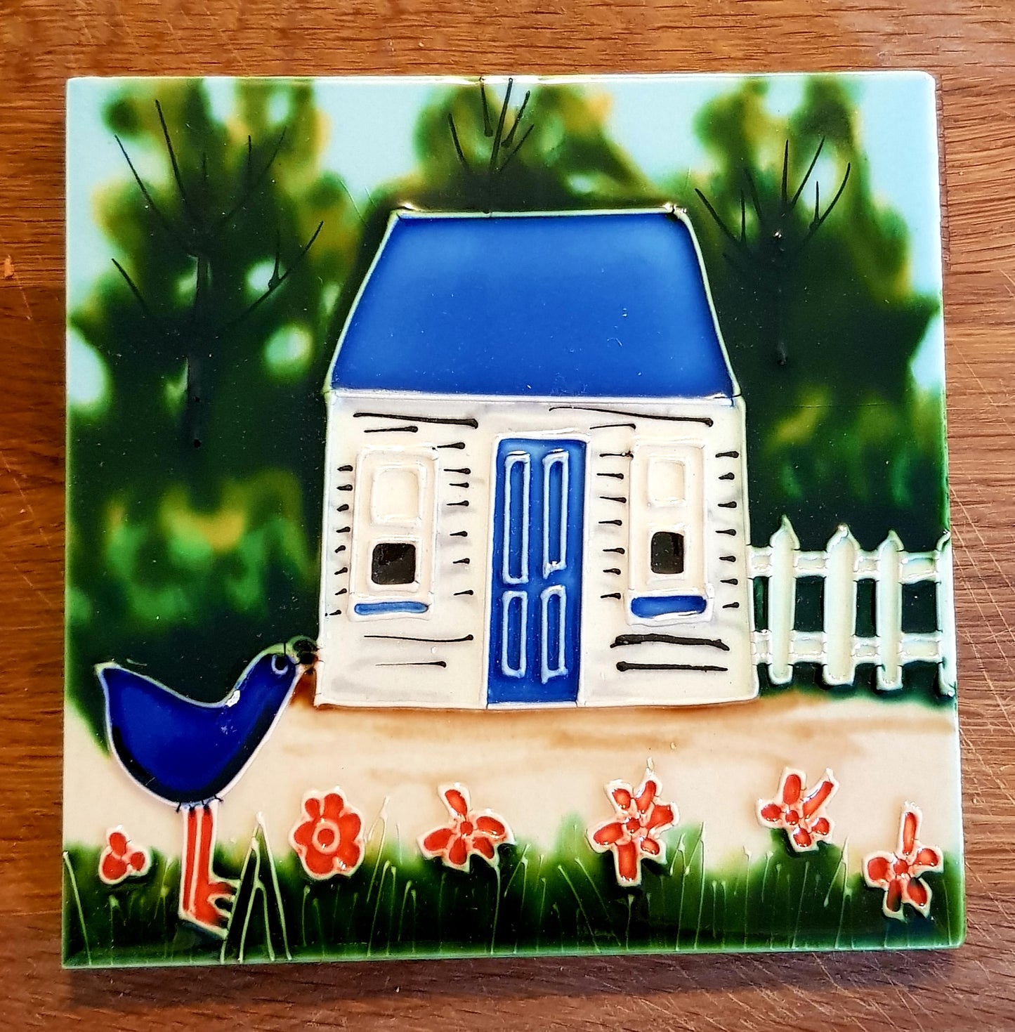 Ceramic | Tile | Cottage & Pukeko | Bridget Paape - gonepottynz
