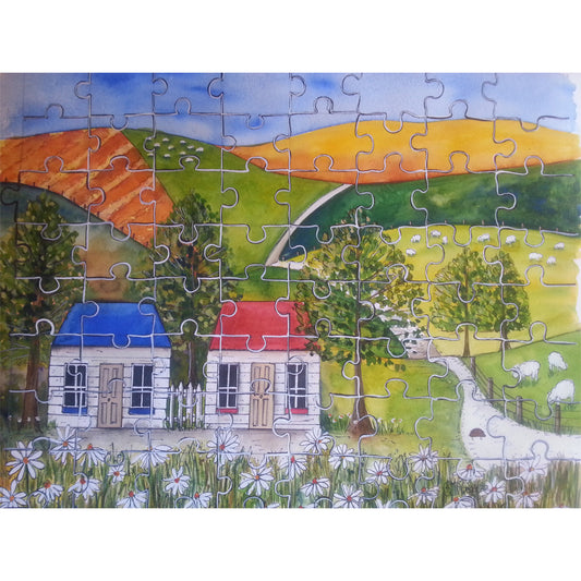 Art Print | Jigsaw Cottages | Bridget Paape - gonepottynz