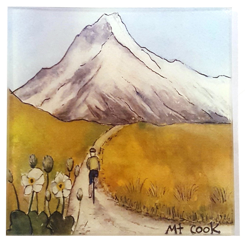 Glass Coaster | Mt Cook | Bridget Paape - gonepottynz