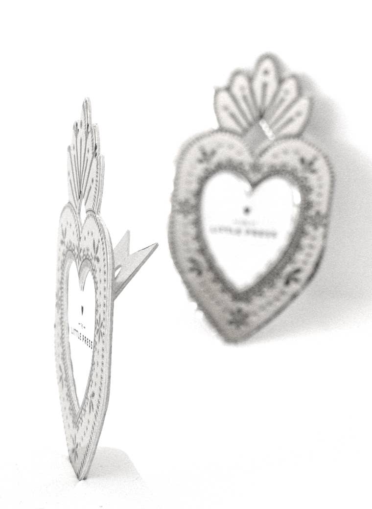 Mini Heart Frame - silver - gonepottynz