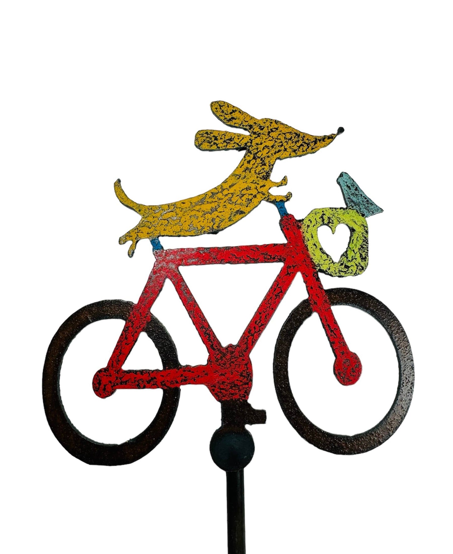 Bike plant stake Dog