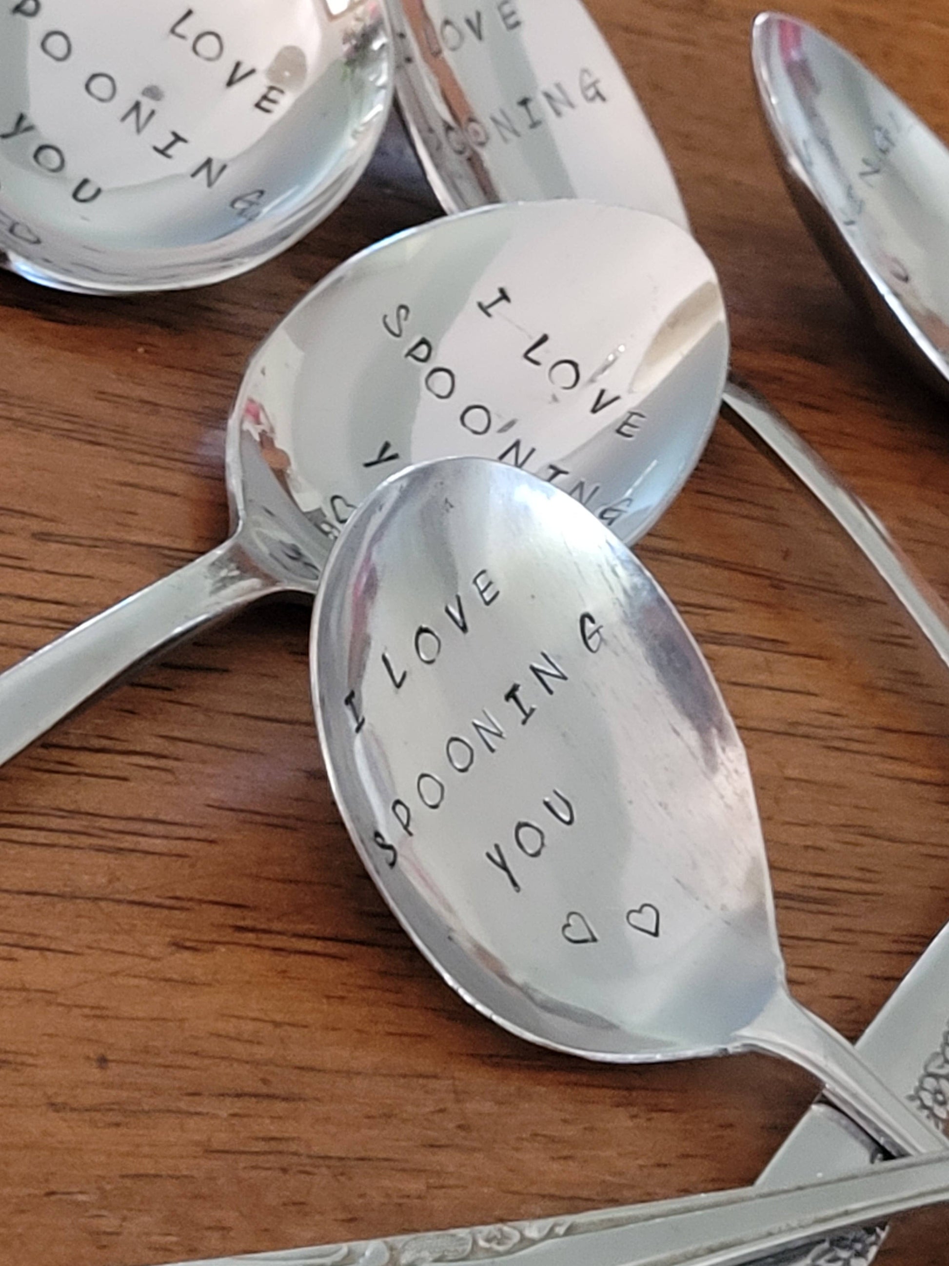 "I LOVE SPOONING YOU" Quote Cutlery (Spoon),Stamped cutlery - gonepottynz