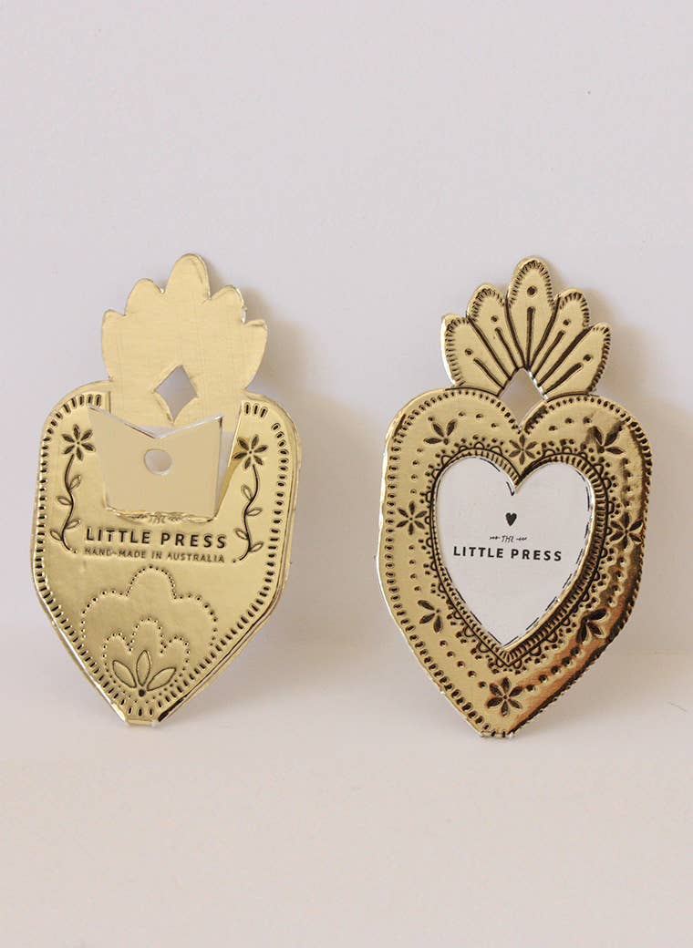 Mini Heart Frame - gold - gonepottynz