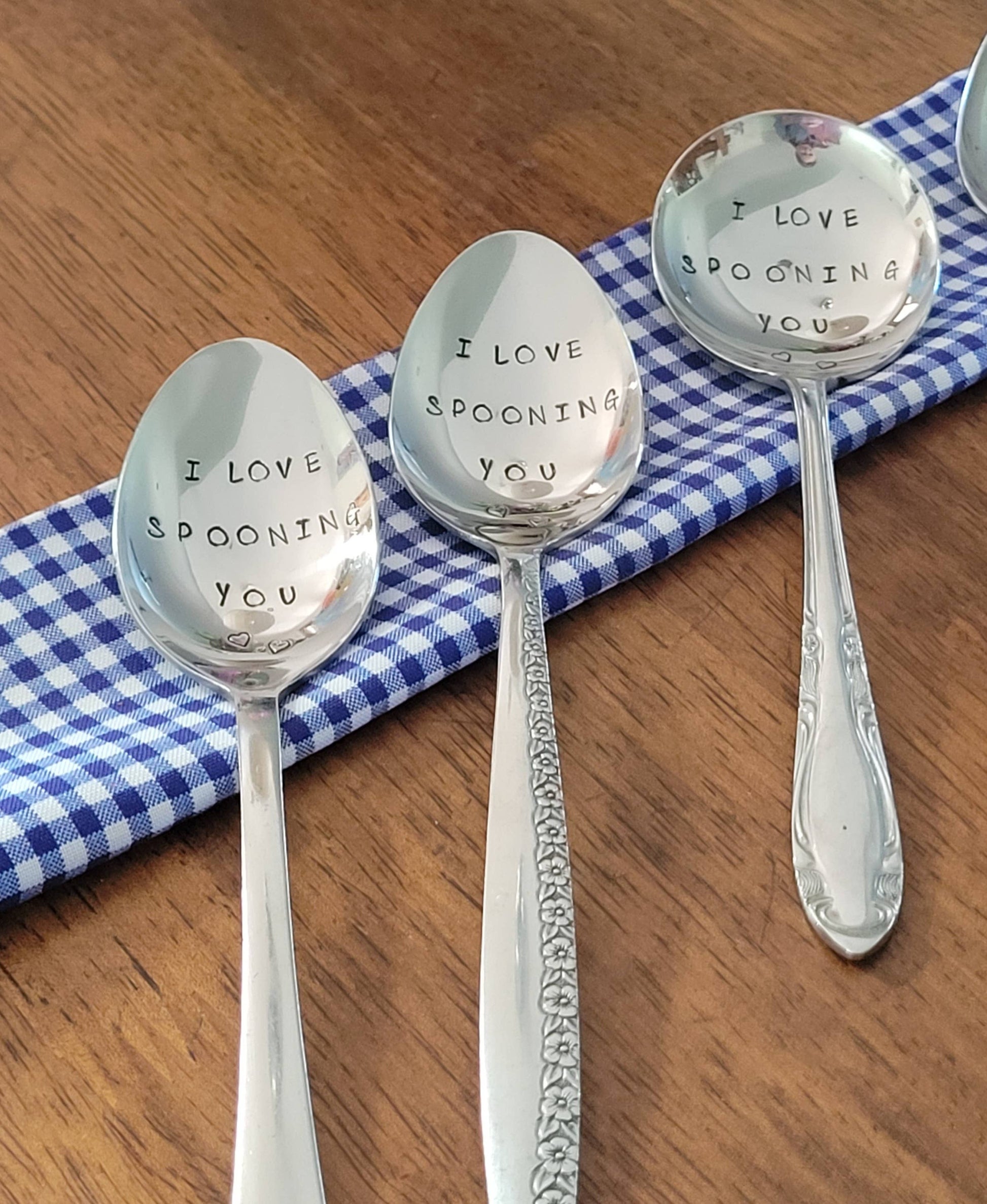 "I LOVE SPOONING YOU" Quote Cutlery (Spoon),Stamped cutlery - gonepottynz