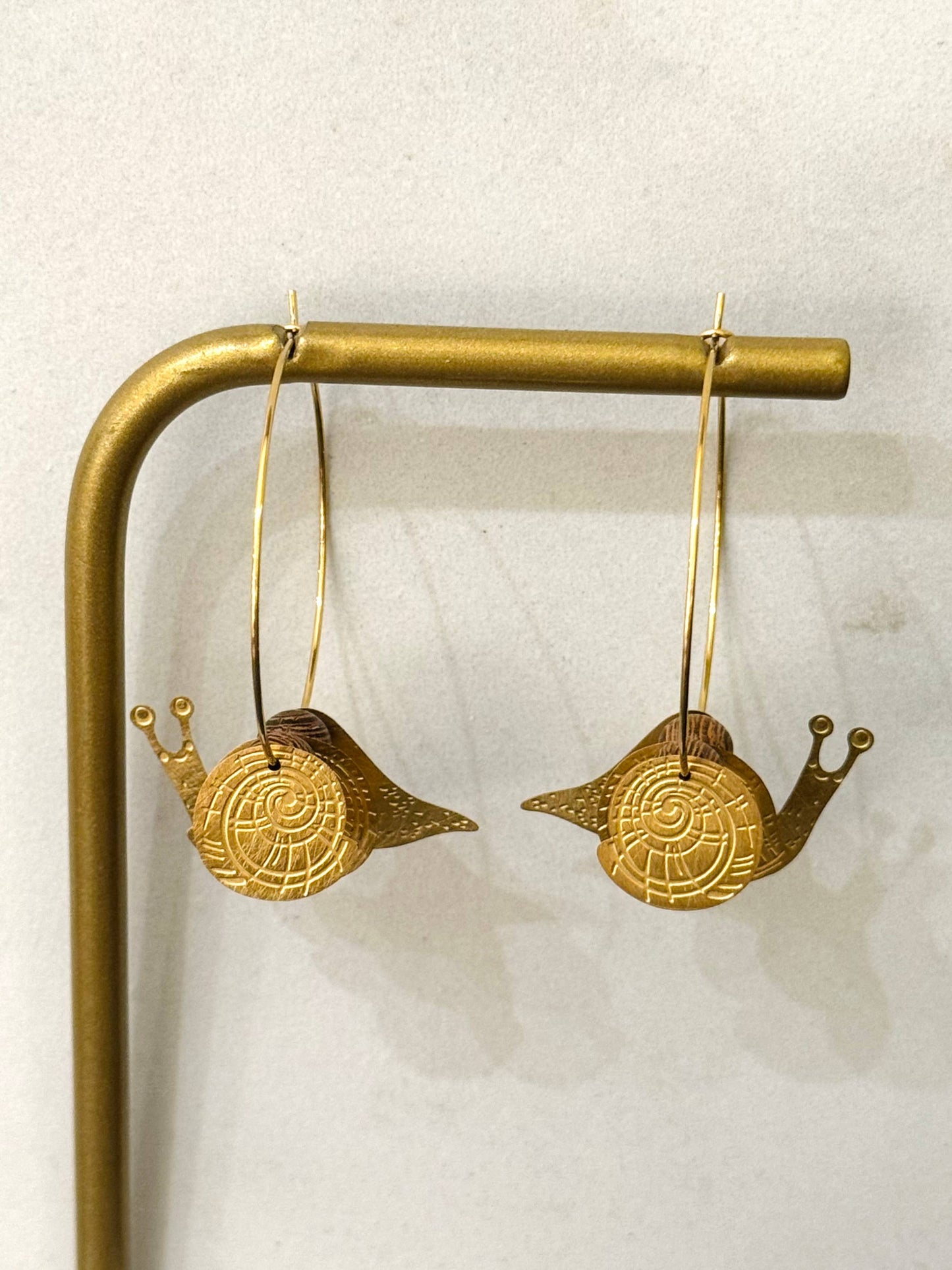 3D Snail Hoop Earrings - gonepottynz