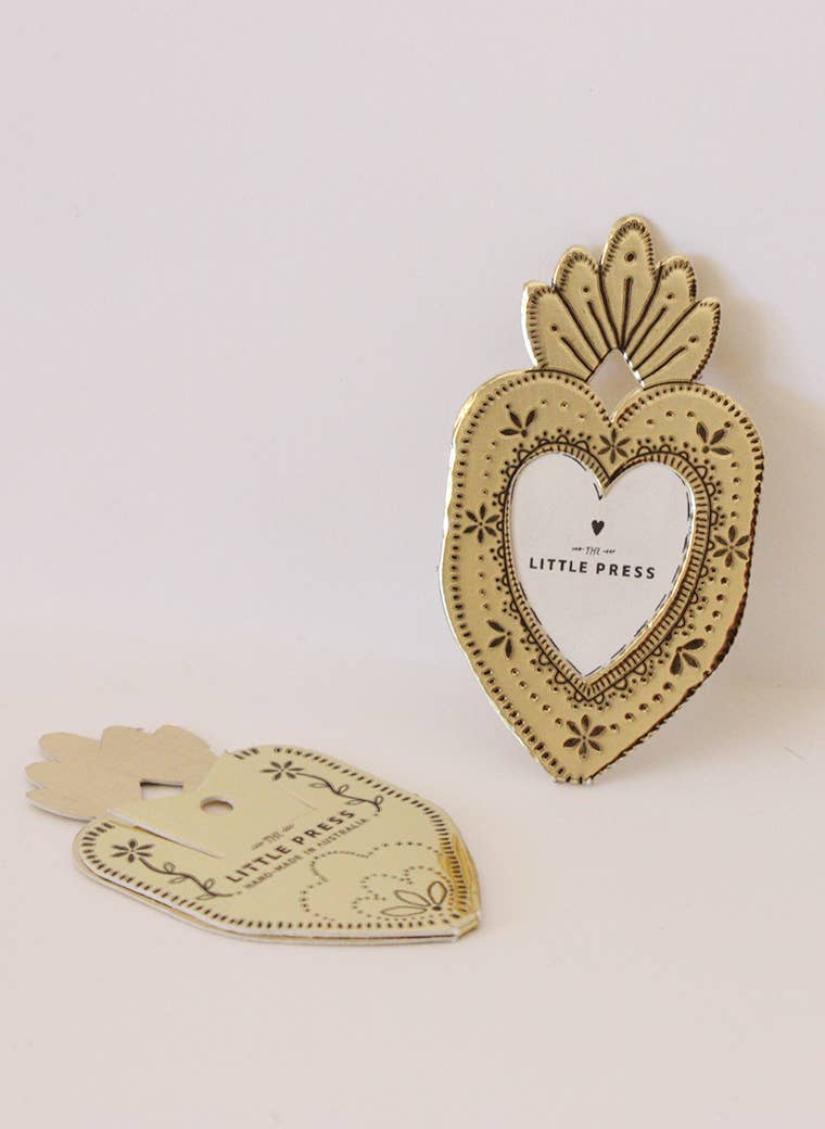 Mini Heart Frame - gold - gonepottynz