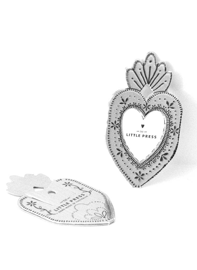 Mini Heart Frame - silver - gonepottynz