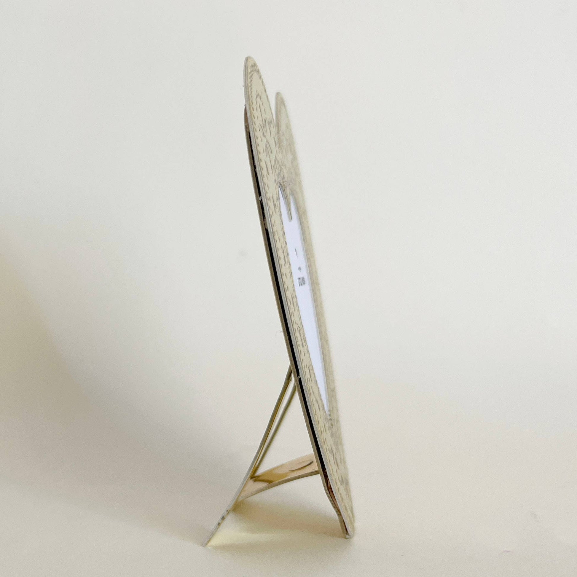 Faux Tin ~ Heart travel/desk frame ~ gold - gonepottynz