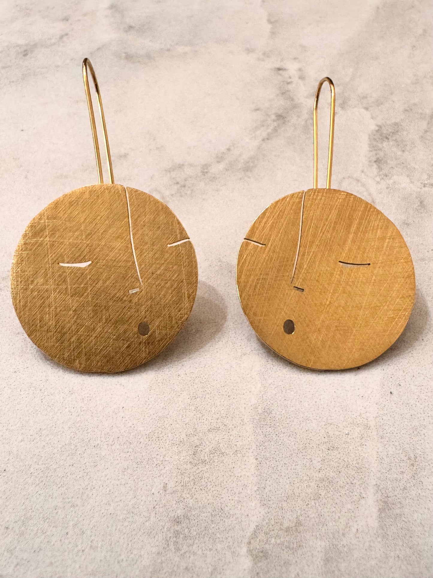 Sleepy Twins Matte Gold Earrings - gonepottynz