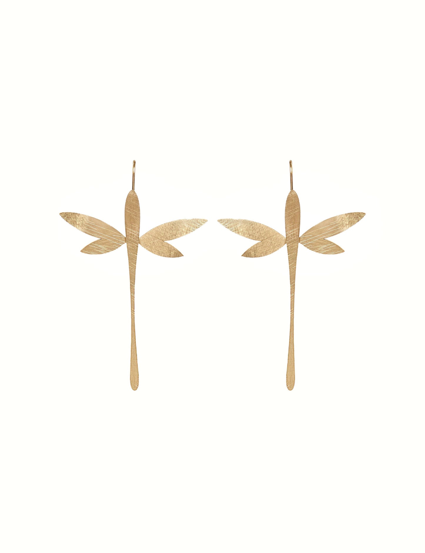Matte Gold Dragonfly Earrings - gonepottynz
