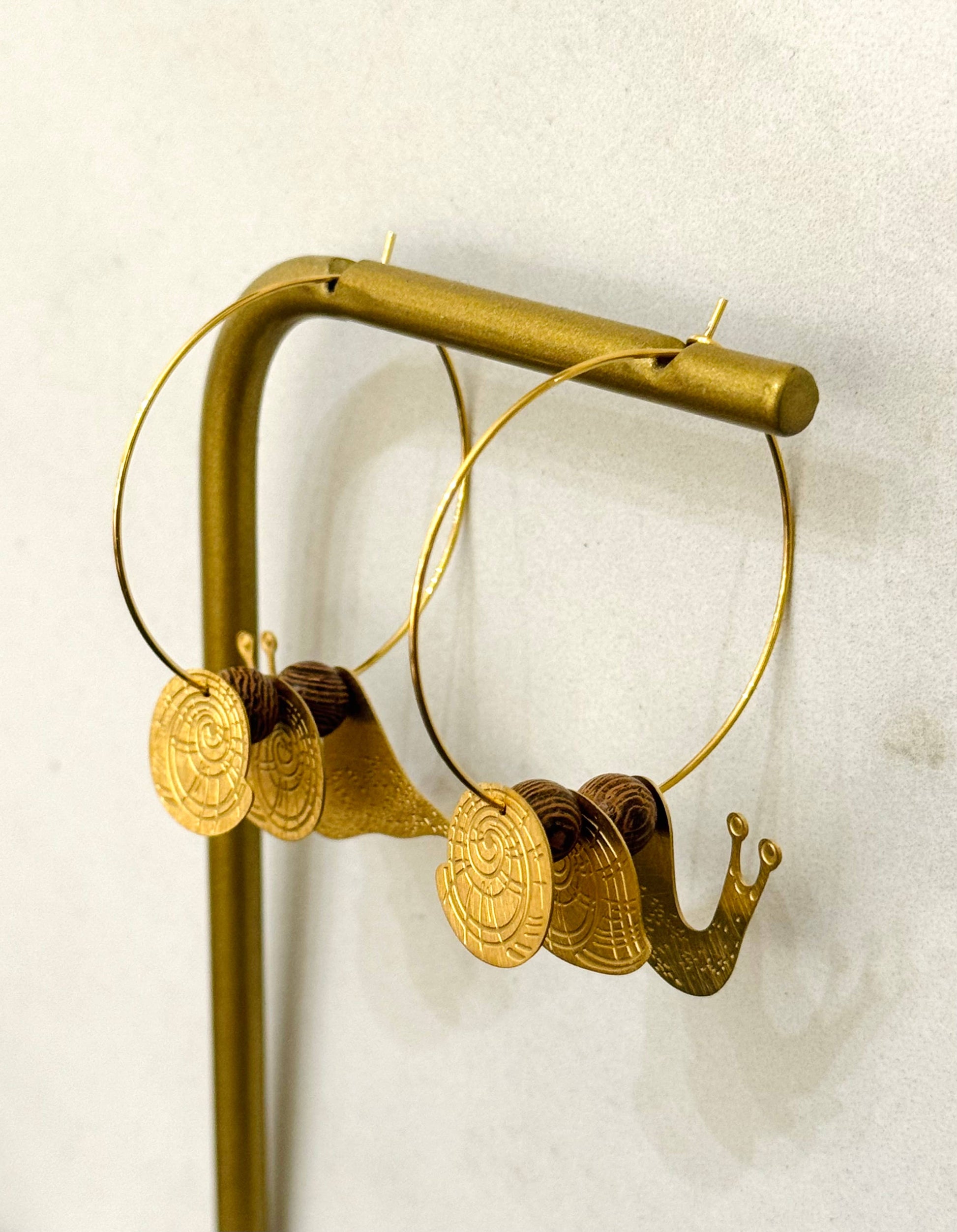 3D Snail Hoop Earrings - gonepottynz