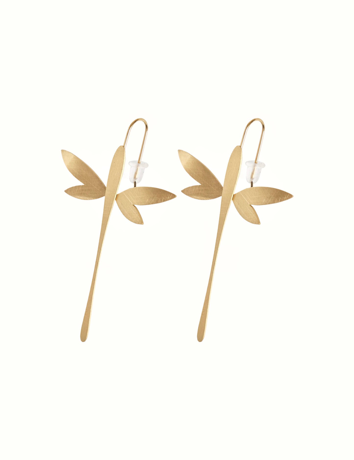 Matte Gold Dragonfly Earrings - gonepottynz