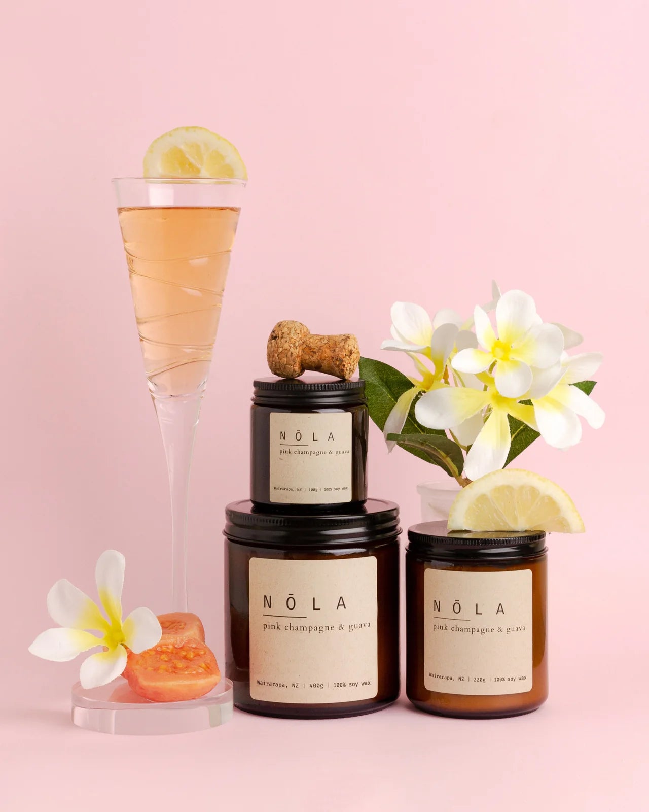 NOLA Pink Champagne & Guava Candles