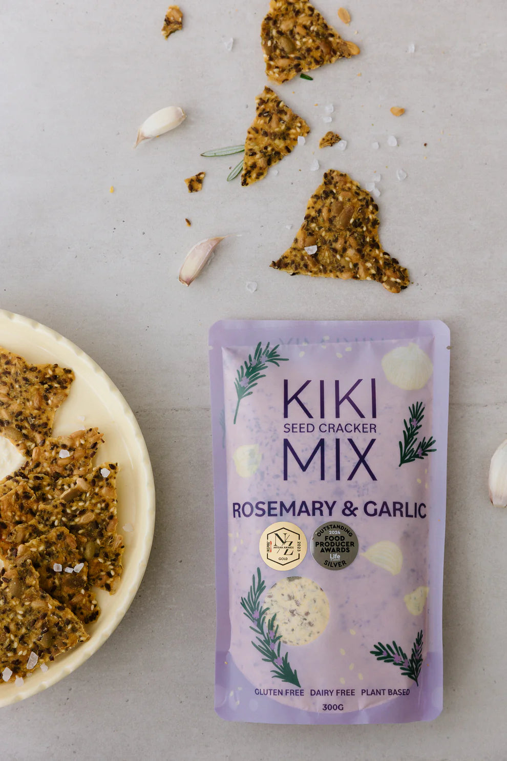 Rosemary & Garlic Seed Cracker Mix - gonepottynz