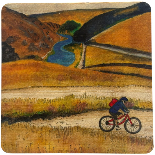 Dunstan Cycle Trail bamboo coaster - gonepottynz