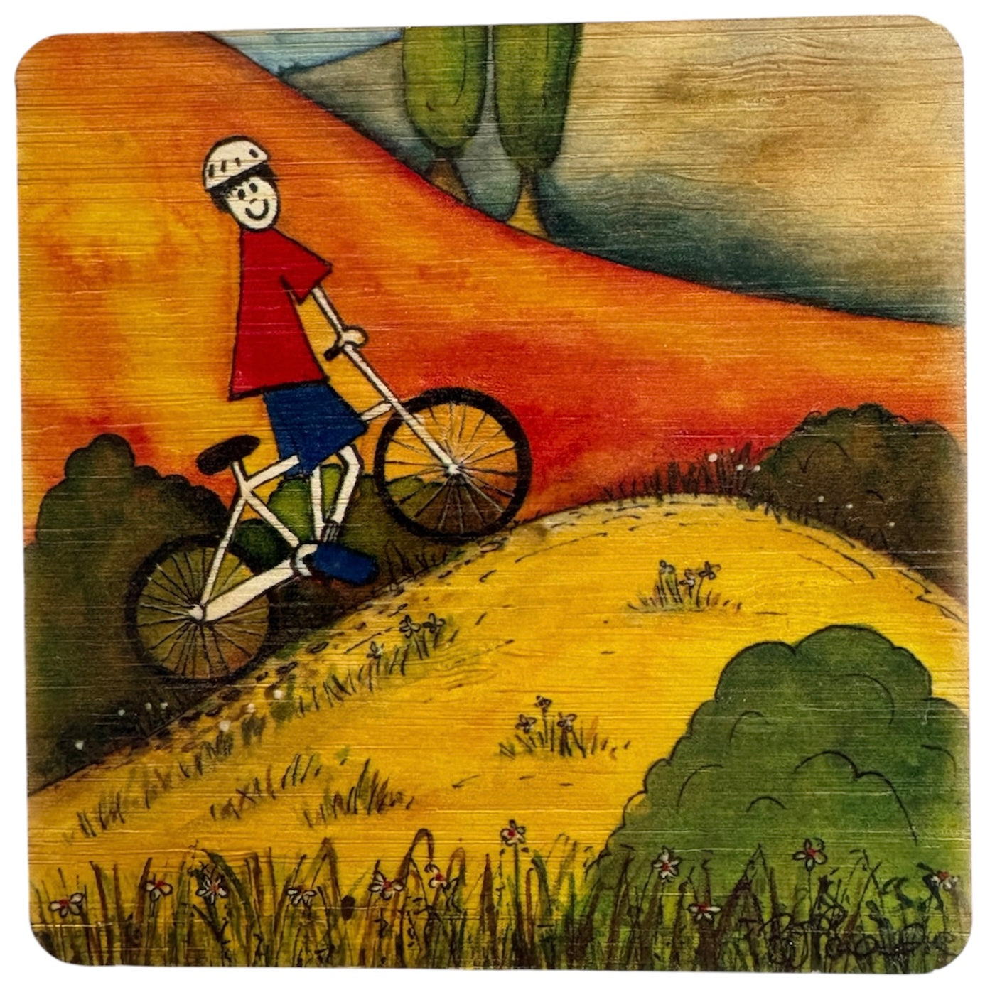 Cycling up Hill Bamboo coaster