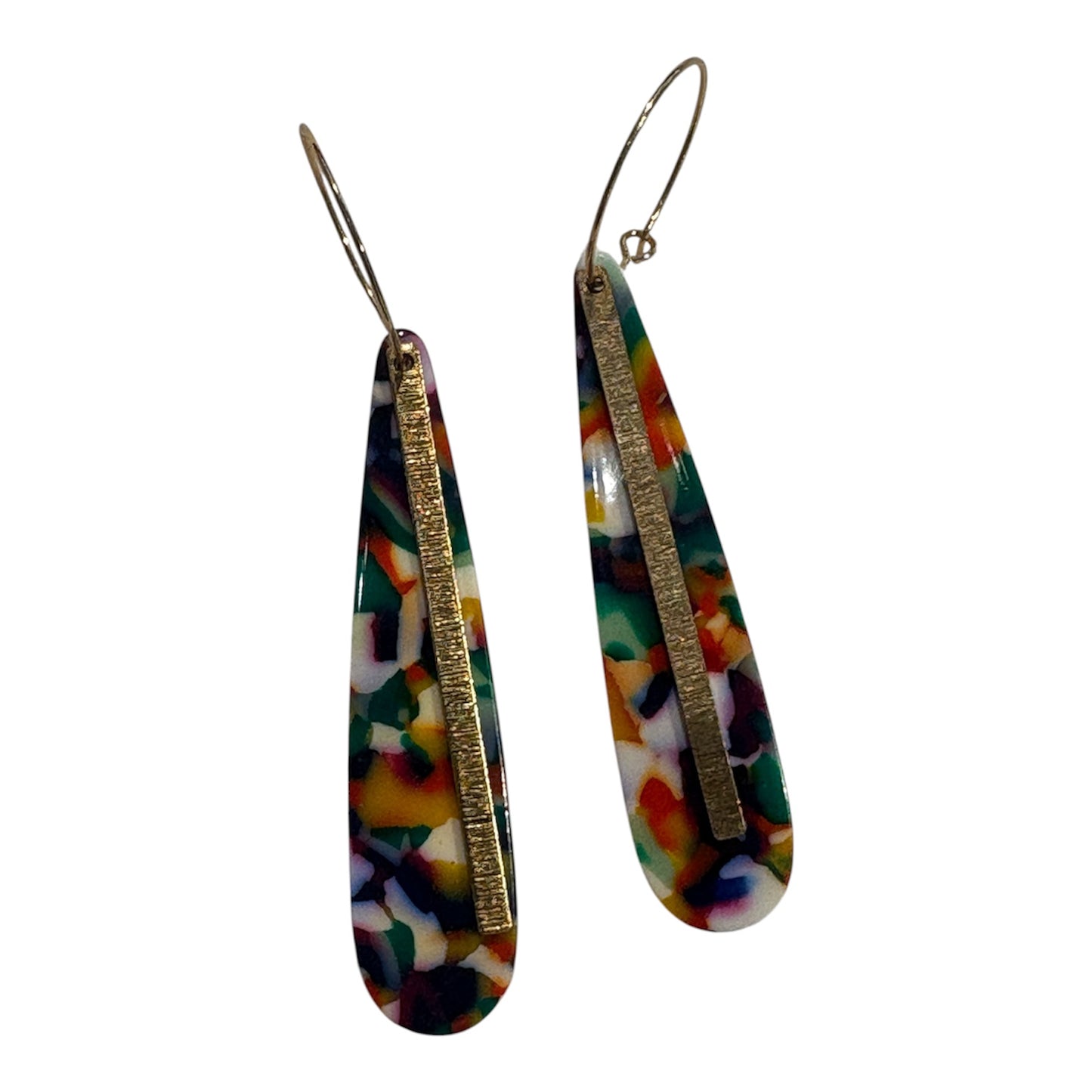 earrings - colourful resin