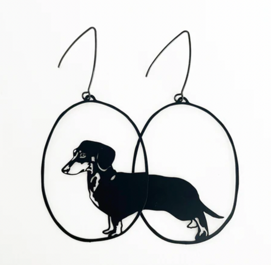Dachshund earrings - gonepottynz