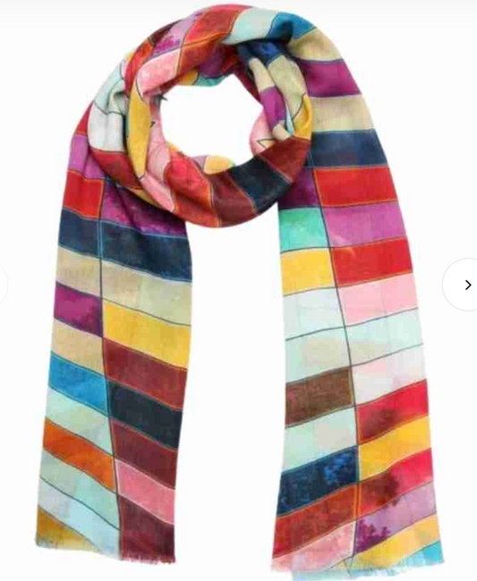Skyline Spectrum  Coastal Cotton Modal Designer Scarf – Multicolour