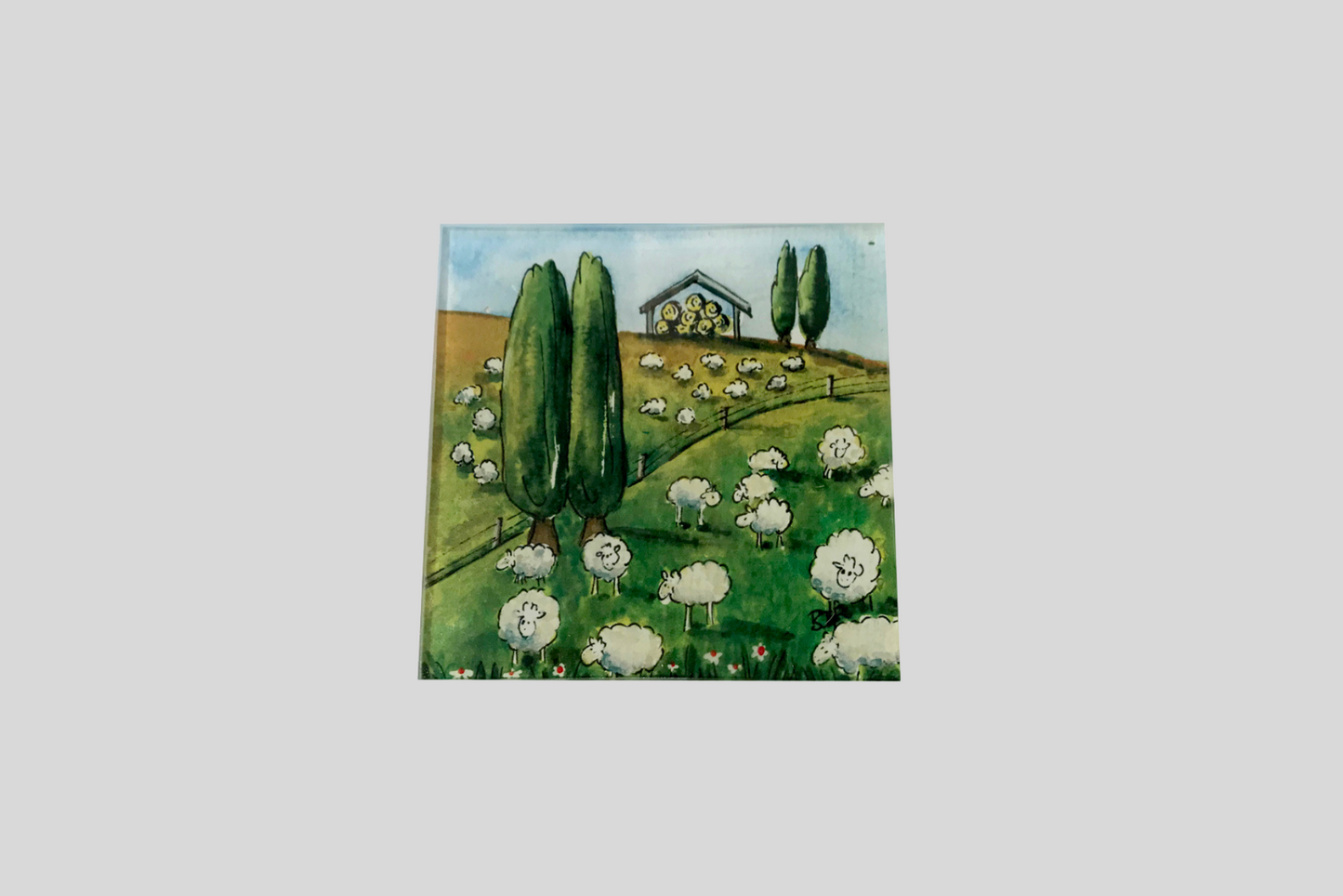 bamboo Coaster | Sheep | Bridget Paape