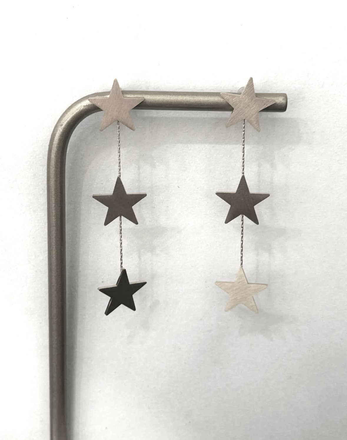 Brushed Gold Star Earrings  - gonepottynz