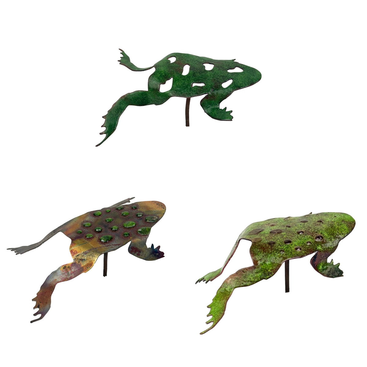Copper Enamel Frogs