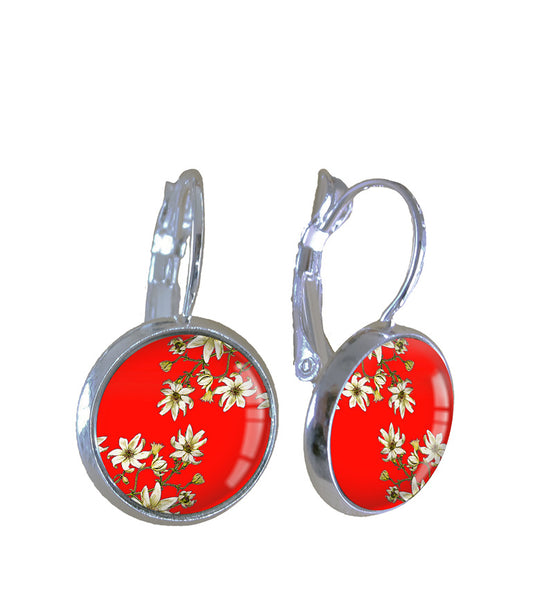 Earrings | Clematis red - gonepottynz