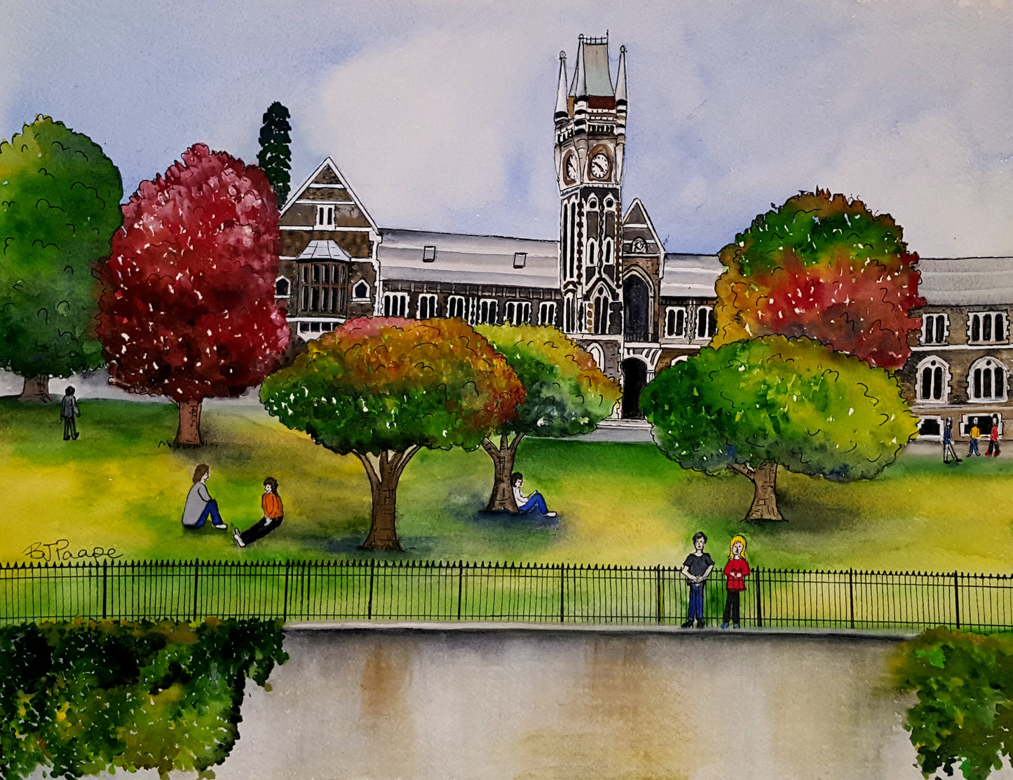 Art Print | Otago University | Bridget Paape - gonepottynz