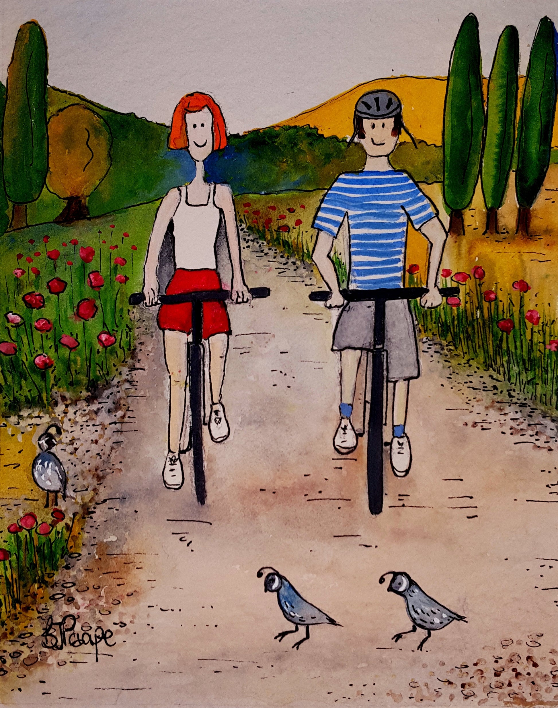 Art Print | Biking holiday | Bridget Paape - gonepottynz