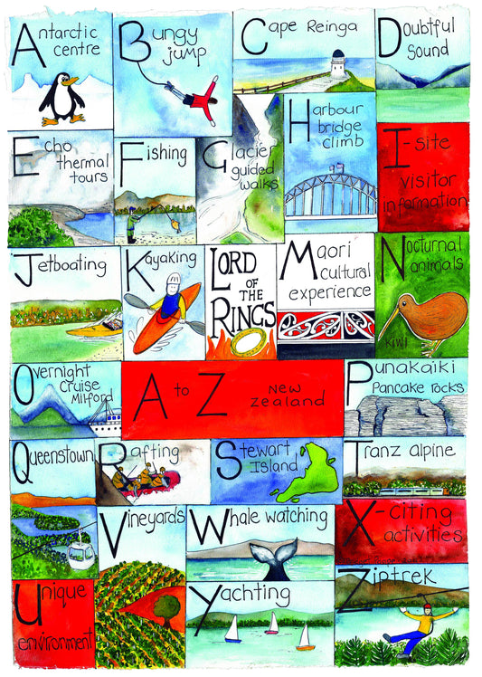 Tea Towel | New Zealand | Bridget Paape - gonepottynz