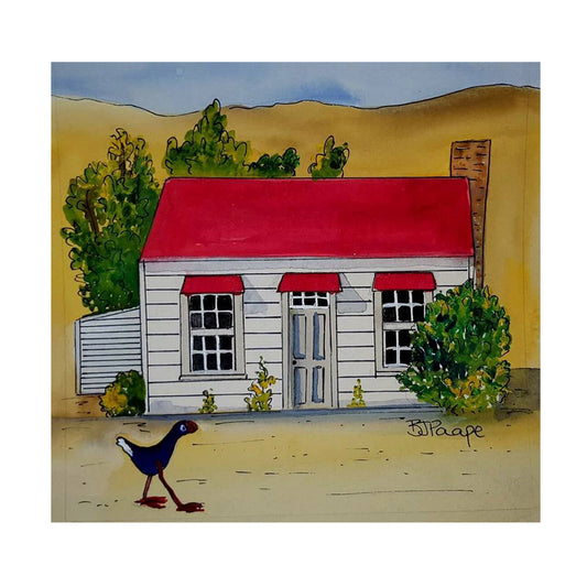 Art Print | Red Cottage, Clyde | Bridget Paape - gonepottynz