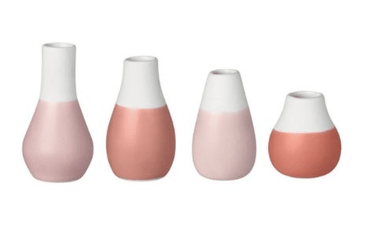 Vases mini - set of 4 - Red Pastel - gonepottynz