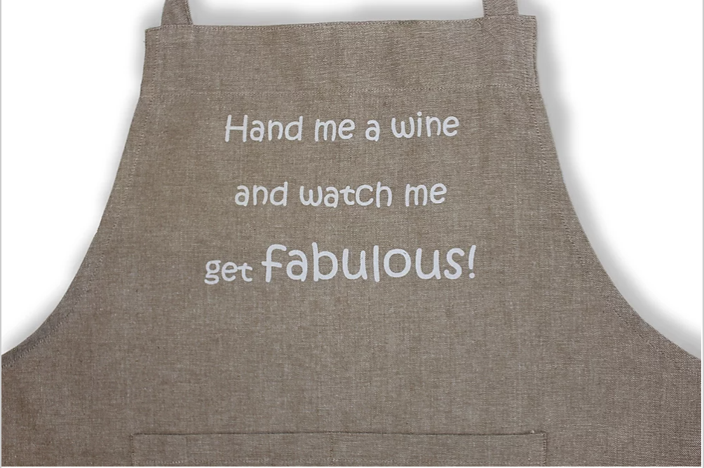 Apron Natural Range- Hand me a wine - gonepottynz